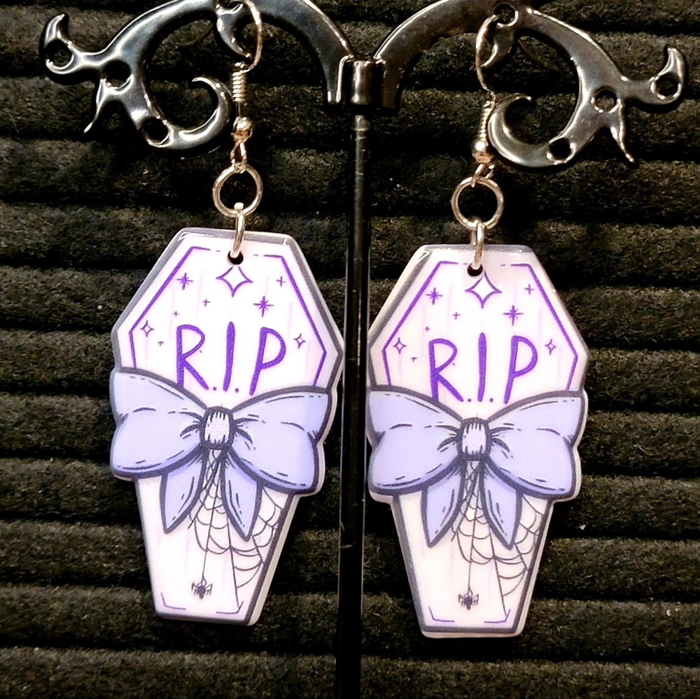 Bury Me in Cuteness | RIP Coffin Acrylic Alloy | Pastel Goth Bubblegum Pink
